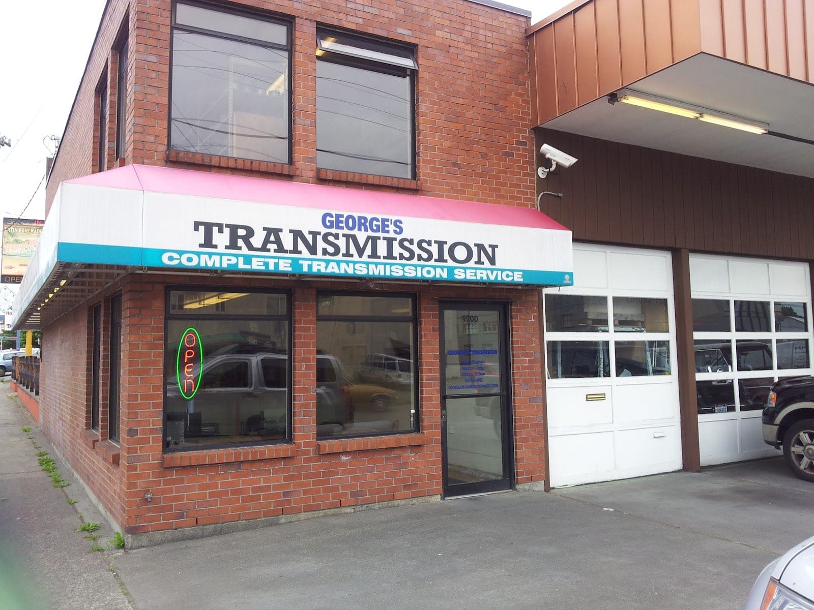 In the shop at George's Transmission